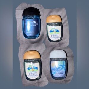 Bath and Body Works Blue Hand Sanitizer 4 Piece Bundle
